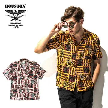 HOUSTON 알로하 셔츠 티키 패턴
