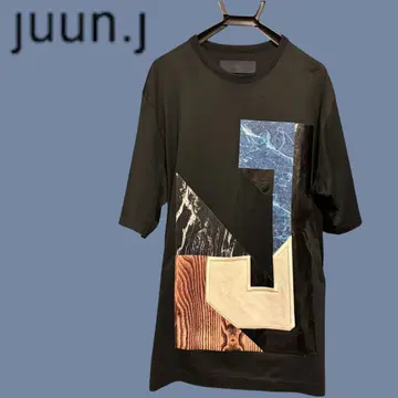 Juun.J 준지 오버 사이즈 마블 패턴 티셔츠 한국 사이즈 46