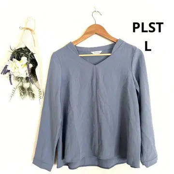 PLST 플라스테 스트레치 더블 크로스 V 넥 블라우스 M