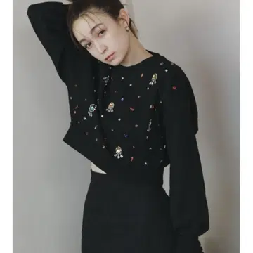 릴리 브라운 LILY BROWN 캔디 재고 펄 비쥬 맨투맨