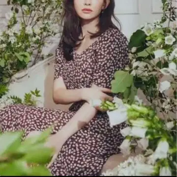 체리 패턴 캐시-코어 원피스