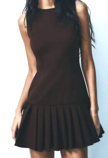 ZARA 와인 레드 슬리브리스 원피스 새상품