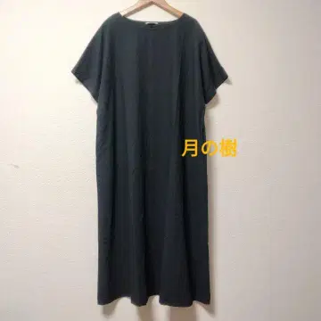 사만사 모스모스 면 린넨 원피스 Samansa Mos2 블랙 반팔 검정