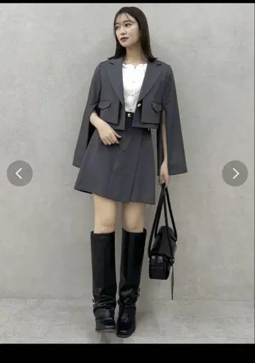dazzlin 셋업 레이어드 숏 자켓