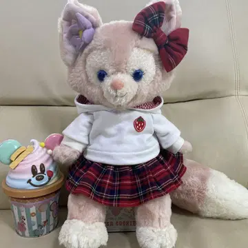 리나벨 스텔라 코스튬 후드티 세트 화이트 레드 딸기