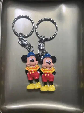 디즈니 Disney 쇼와 레트로 빈티지 미키 키링 1개