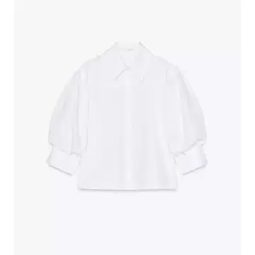 ZARA ZW COLLECTION 포플린 셔츠 화이트 XS