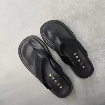 REMME 블랙 플립플랍 통굽