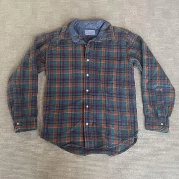 70s Pendleton 체크 플란넬 셔츠 셔츠 M usa제