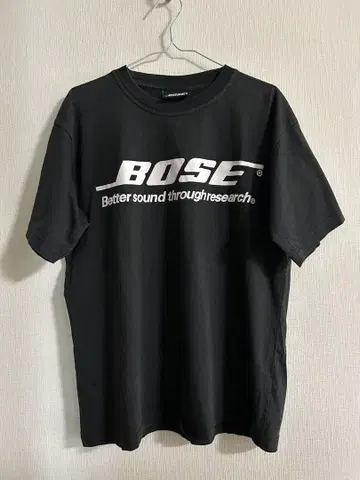 BOSE 티셔츠 M 사이즈 블랙 100% 코튼 양면 기업 T