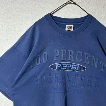 90s PEPSI 펩시 자수 로고 오버 사이즈 티셔츠 싱글 스티치