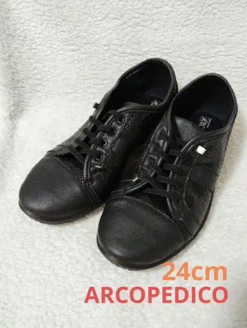 미사용품 ARCOPEDICO 아르코페디코 스니커즈 24cm 블랙