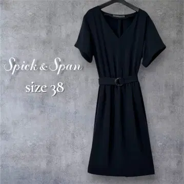 고급스럽고 심플한 [Spick & Span] V넥 원피스 블랙 38