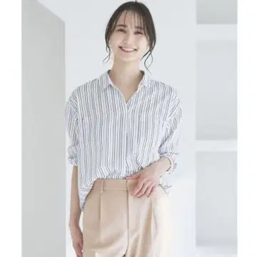 any SiS [세탁 가능] 토로미 셔츠 칼라 블라우스