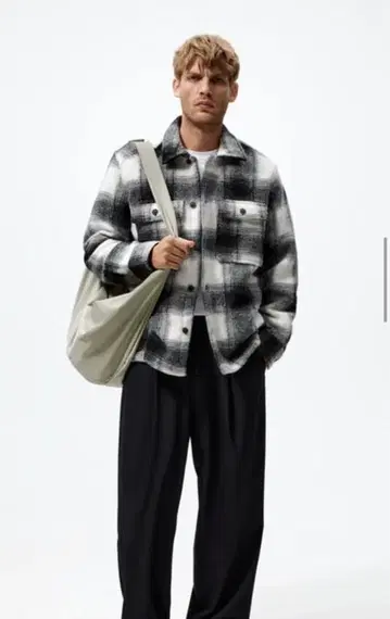 자라 체크 셔츠 자켓 Zara