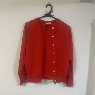레드 가디건 탱크탑 세트