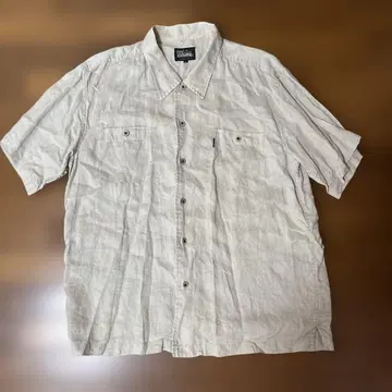 USED FIRST DOWN 린넨 반팔 셔츠 3L