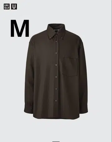 유니클로 유니클로 다크 브라운 드레이프 셔츠 브라운 M 사이즈