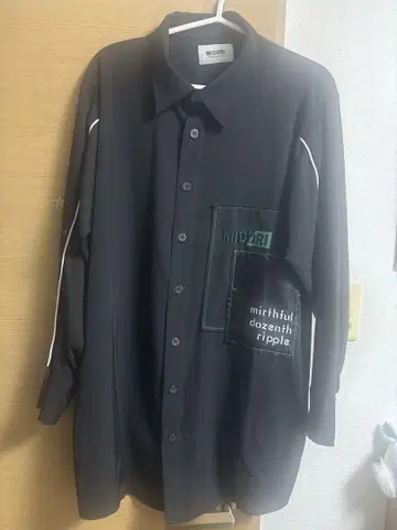 MIDORI 시라이 유스케 Overlapping shirt BLK