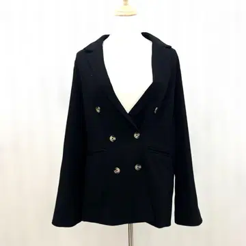 Louere 여성용 체스터 코트 블랙 M [b1213]