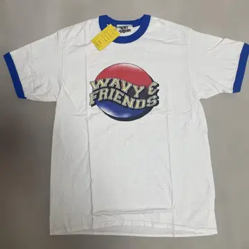 Wavy & Friends 티셔츠 화이트/블루