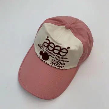 aaee 야구 모자 핑크/크림