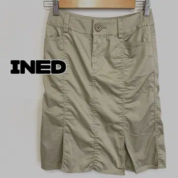INED 무릎 기장 스커트 일본제 사다리꼴 스커트 9호 봄/여름