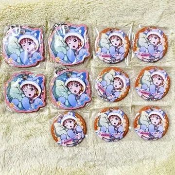 러브 라이브 선샤인 치가 동물 캔뱃지, 아크링 키링 묶음 판매