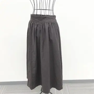 캐서린 로스 플레어 스커트 브라운 일본제 허리밴딩 롱 기장 무지