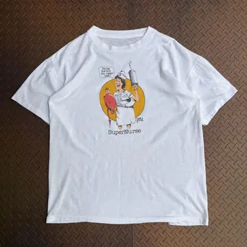 90년대 간호사 티셔츠 간호사 의료계 싱글 스티치 박스