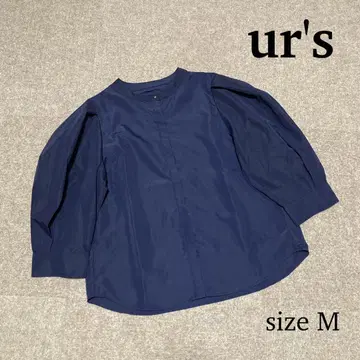 ur's 유어스 블루 퍼프 슬리브 블라우스 M