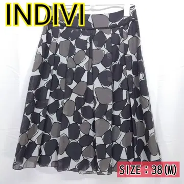 INDIVI 플레어 스커트 38 (M) 그레이 계열