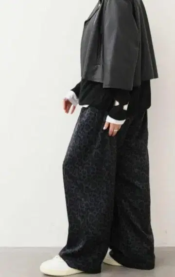 journal standard luxe 레오파드 새틴 이지 팬츠