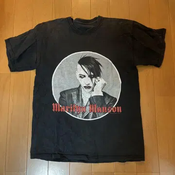 Marilyn Manson 그래픽 티셔츠 블랙 택 없음