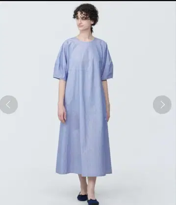 무인양품 냉감 브로드 풀오버 반팔 원피스
