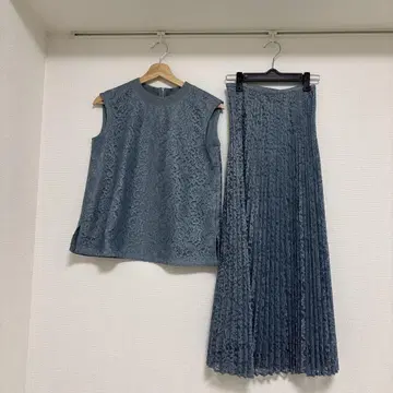 미라 오웬 레이스 셋업 라이트 블루