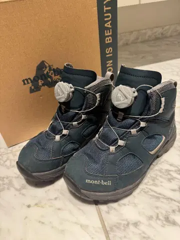 mont-bell Kid's BOA 네이비 랩 부츠 19cm