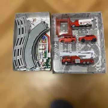 다이캐스트 자동차 코스터 DX 소방차 세트