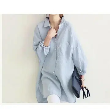 블라우스 롱 기장 긴팔 출퇴근 슬림 오피스 예쁜 어른 느긋한
