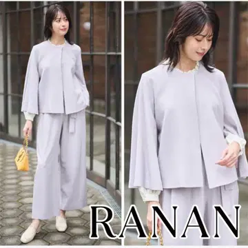 RANAN 라난 케이프 자켓 와이드 팬츠 셋업 그레이 S