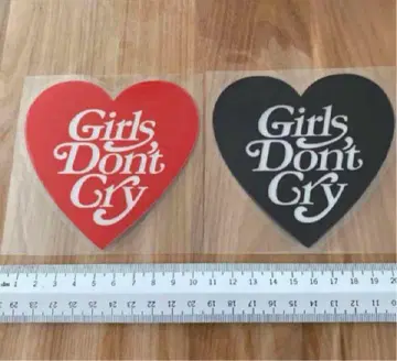 girls don't cry 스티커 레드 블랙 2장 세트