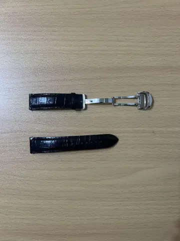 밤비 시계 밴드 스코치 가드 소가죽 엠보 블랙 D버클 포함