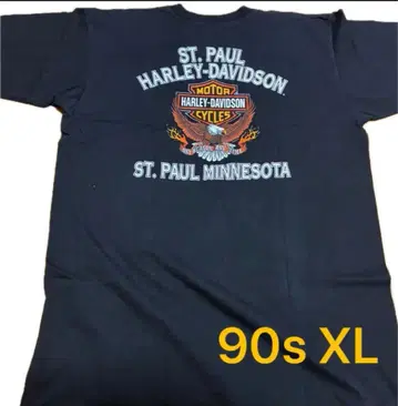 Harley 이글 T셔츠 Harley 빈티지 90s XL
