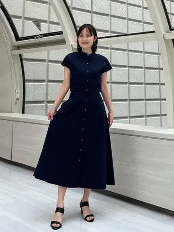 PLST 축구 레이어드 원피스 네이비