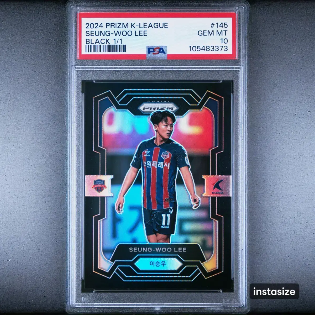 2024 K리그 프리즘 수원FC 이승우 1/1 마피 PSA10 등급 카드