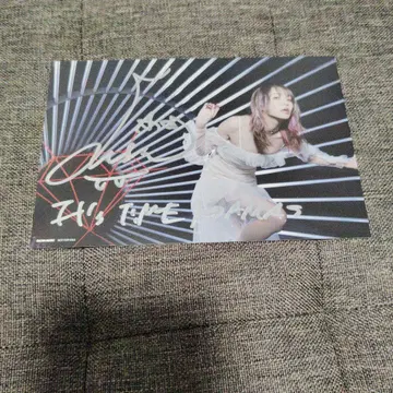LiSA 친필 사인 엽서 굿즈 빨간색 함정 ADAMAS
