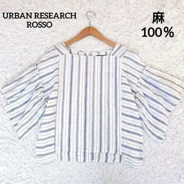 어반 리서치 로쏘 블라우스 린넨 100% 린넨 스트라이프 프리 사이즈