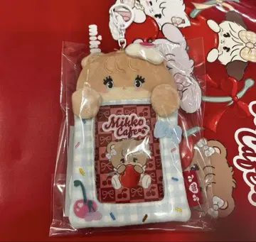 mikko cafe 봉제 인형 카드 케이스 라떼