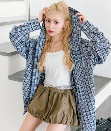 olive des olive 후드 빅 셔츠 미사용 새상품
