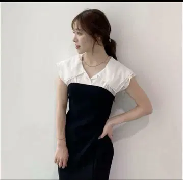 cocodeal 세일러 카라 도킹 머메이드 원피스